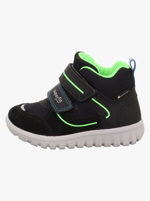 Superfit Sport7 Mini GTX Sneaker, Black/Light Green