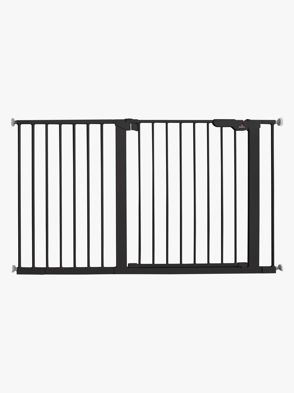 BabyDan Premier Klemmgitter + 8 Erweiterungen 126-132,2 cm, Schwarz