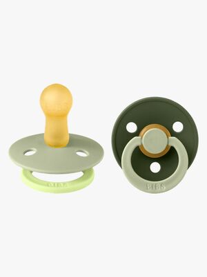BIBS Studio Colour Fusion Schnuller 2er-Pack Größe 2, Sage Hunter Green mix