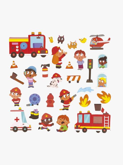 Janod Magneti'Stories Magnet-Set Feuerwehrmanne 30 Teile