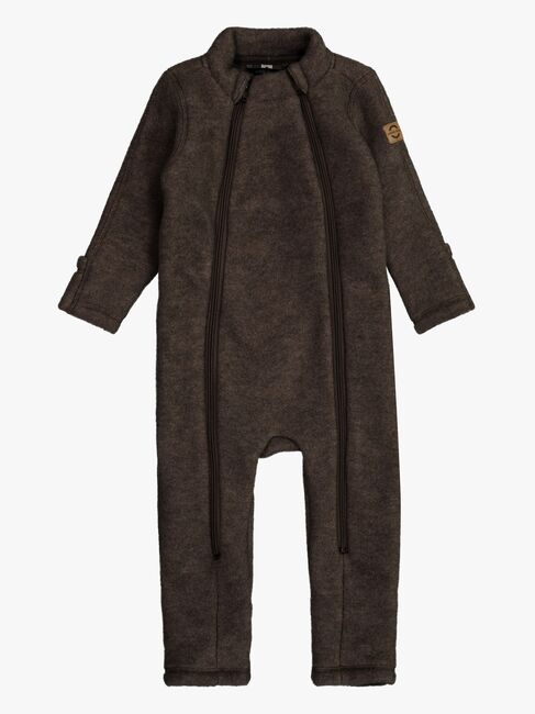 Mikk-Line Overall Merinowolle, Dark Brown Melange