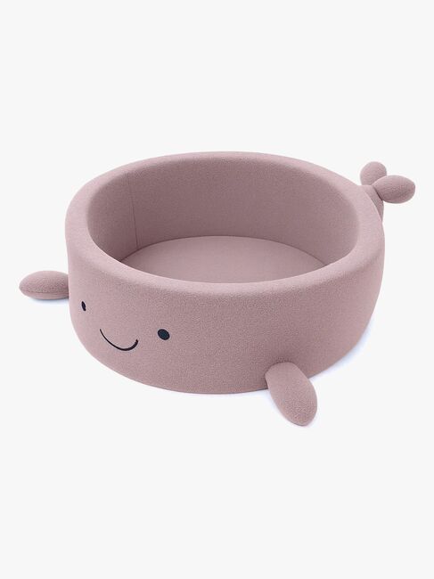MeowBaby Boucle Whale Bällebad, Raspberry Glaze Pink