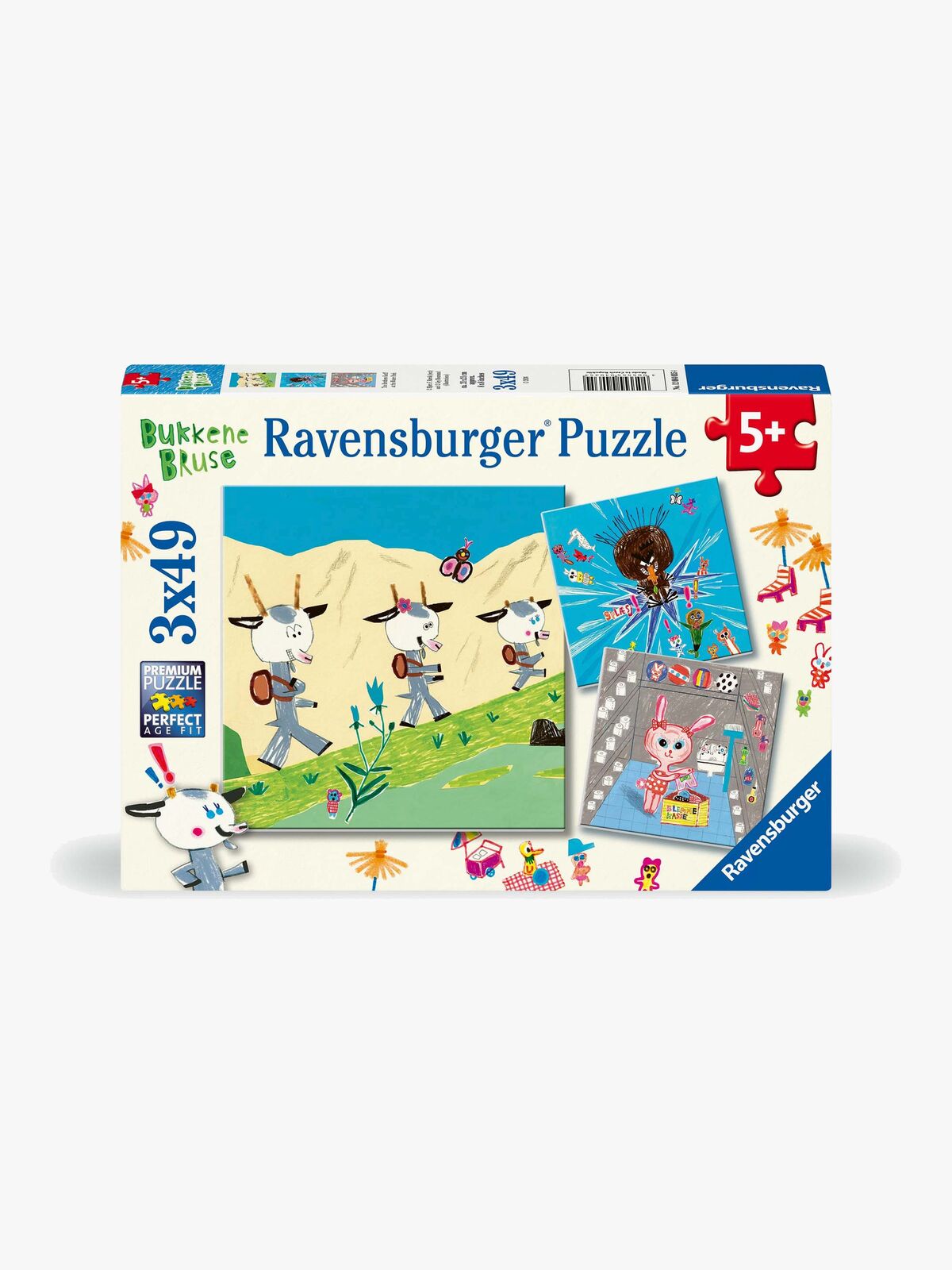 Ravensburger Bukkene Bruse Puzzles 3x49 Teile