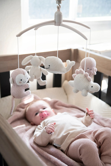 Baby's Only Musikmobile Animals, Old Pink/Warm Linen