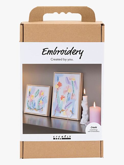 Creativ Company Bastelset Stickerei & Acryl