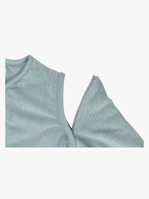 Jollein Schlafsack mit Abnehmbaren Ärmeln Rund 90 cm, Rib Sea Green