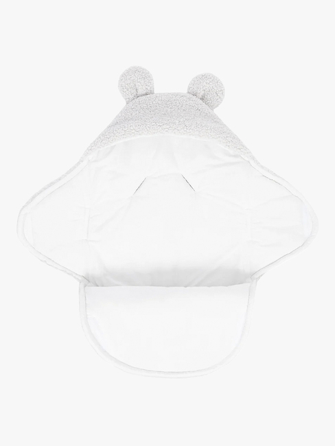 MeowBaby Bearly Pucktuch mit Bärenohren, Offwhite