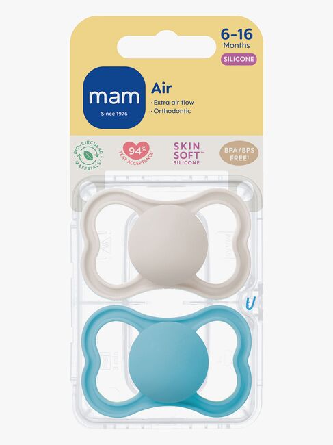 MAM Air Silikon Schnuller 6-16m, Blau