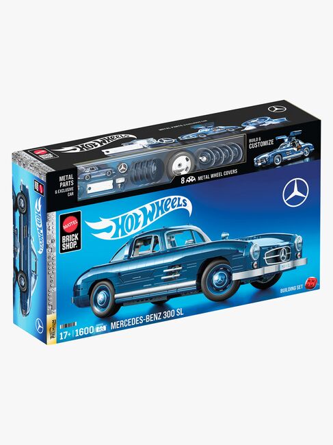 Mattel Brick Shop Hot Wheels Premium Series Bausatz Mercedes-Benz 300 SL 1600 Teile