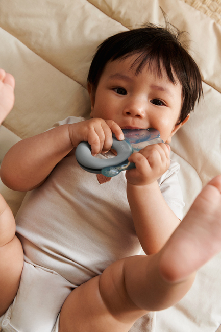 LIEWOOD Rita Elephant Beißring 2er-Pack, Sandy/Dove blue