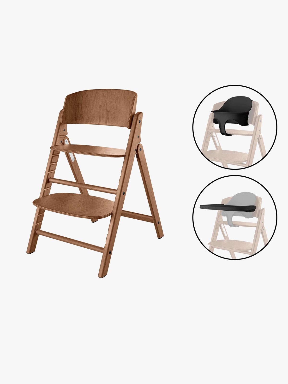 Cybex Click & Fold Hochstuhl 3-in-1, All Natural Dark