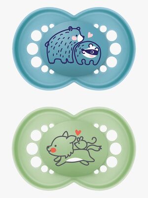 MAM Original Silikon Schnuller 6-16m, Blau