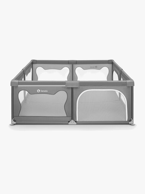 Lionelo WILLOW XL Laufgitter  für Kinder & Babys, Grey Concrete