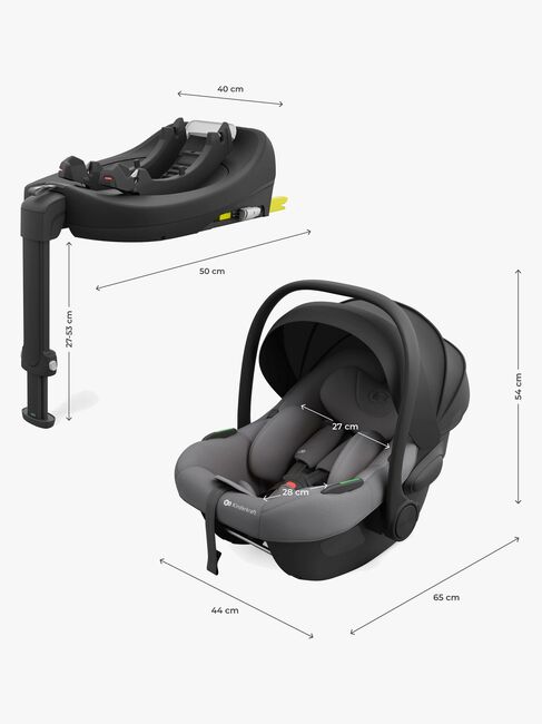 Kinderkraft I-LITE Babyschale inkl. ENDURA SAFE FX Basis, Grey