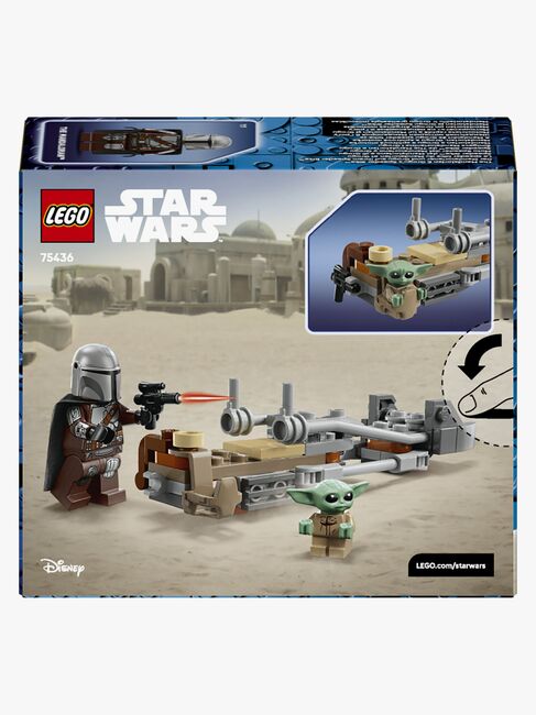 LEGO Star Wars 75436 Der Mandalorianer und Grogu auf ihrem Speeder Bike