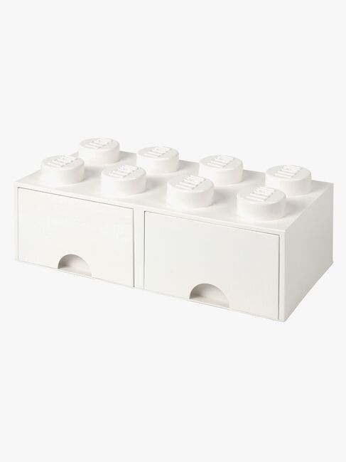 LEGO Aufbewahrungsbox mit Schublade 8, Weiß