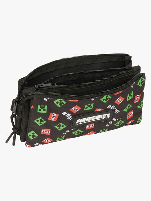 Minecraft Dreifach-Federmäppchen, Schwarz