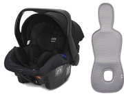 Axkid Modukid Infant Babyschale inkl. Ventilierendem Sitzpolster, Shell Black/Grey
