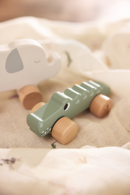 Jollein Krokodil auf Rädern Jungle Jambo Holzspielzeug