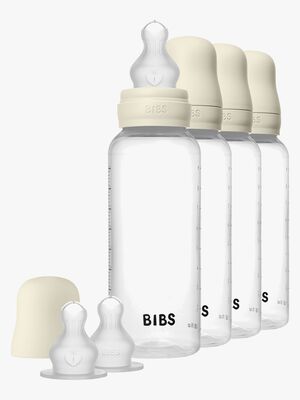 BIBS Fläschchen Silicone 4er-Pack 270 ml, Ivory
