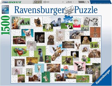 Ravensburger Puzzle Collage mit lustigen Tieren 1500 Teile