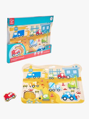 Hape Knopfpuzzle Baustellenfahrzeuge 10 Teile
