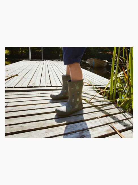 Viking Indie Print Gummistiefel, Khaki/Linen