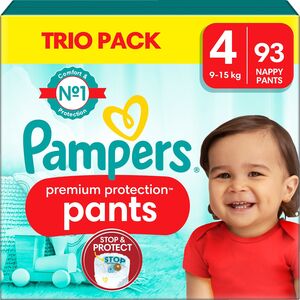 Pampers Premium Protection Pants Windeln Größe 4 9–15 kg 93er-Pack