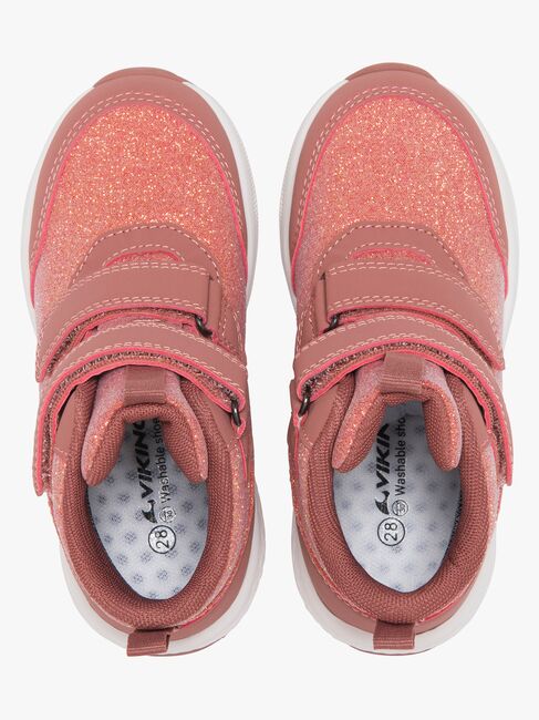 Viking Bouncy Glitzer Mid 2V WP Sneaker, Pink