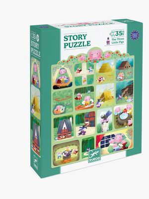 Djeco Puzzle-Set Die drei kleinen Schweinchen 35 Teile