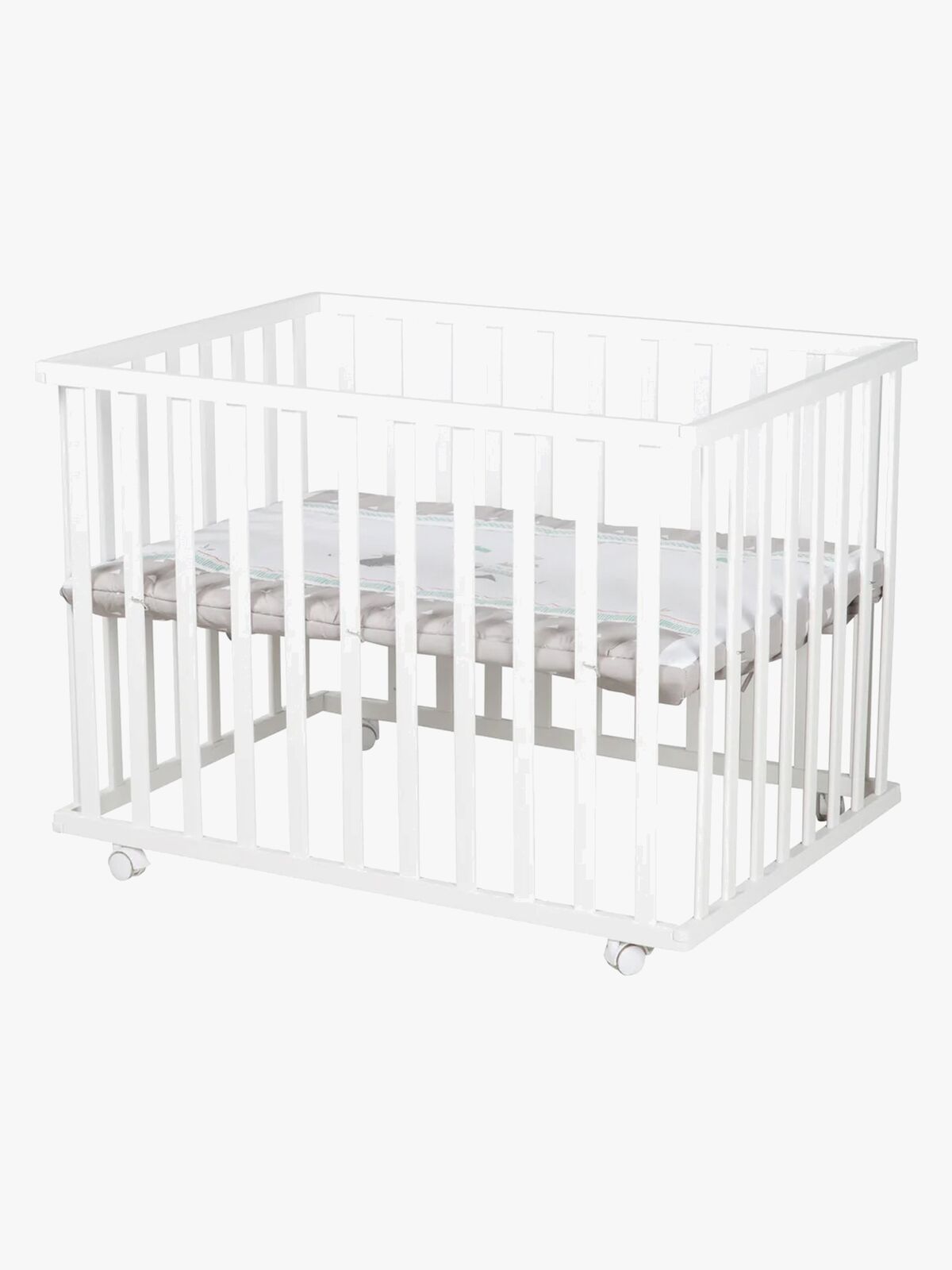 Roba Laufgitter mit Rädern, Indian Bears White