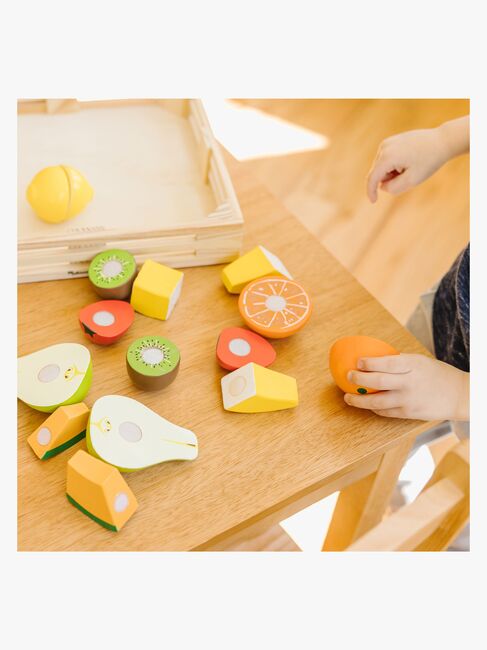 Melissa & Doug Spielset Obst in einer Box mit Messer