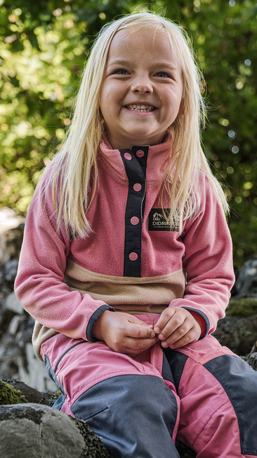 Didriksons Monte Fleece-Pullover, Heather Pink