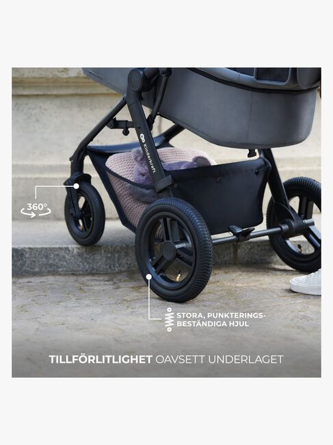 Kinderkraft MOOV 2 Air 3-in-1 Kombikinderwagen, Pure Black
