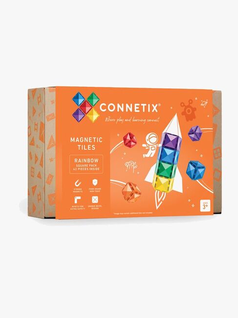 Connetix Magnetische Bauteile Rainbow Square 42 Teile