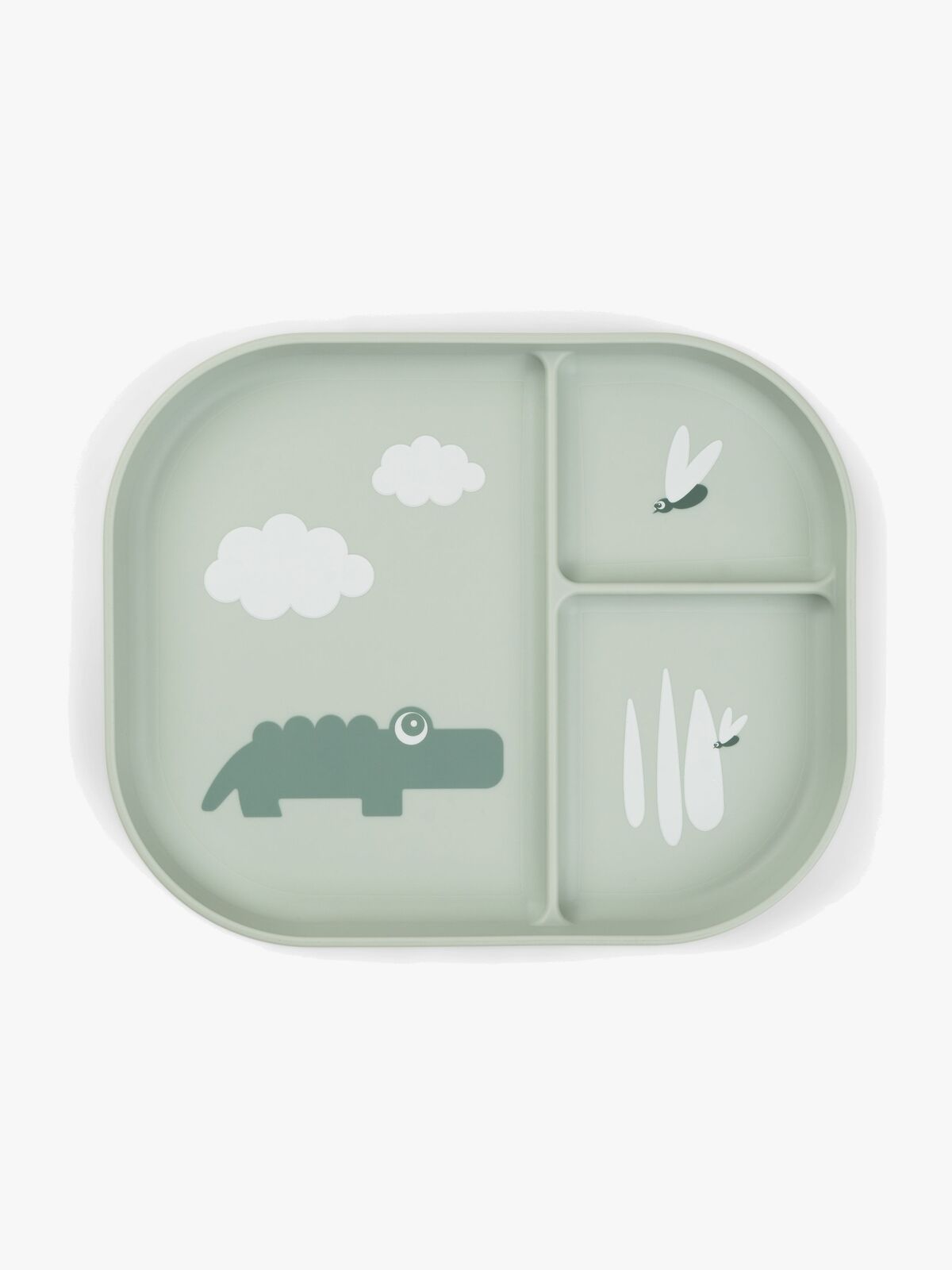 Done By Deer Foodie Geteilter Teller Croco, Grün