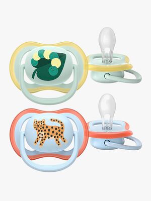 Philips Avent Ultra Air Schnuller 0–6m 2er-Pack, Blau/Hellgrün