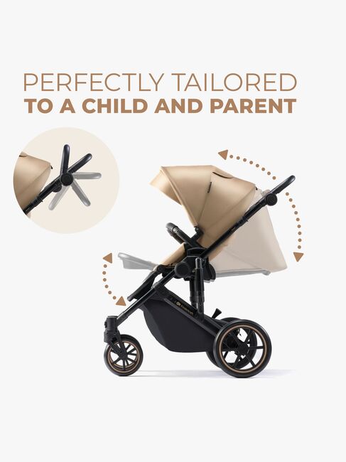 Kinderkraft PRIME 2 3-in-1 Kombikinderwagen Travelsystem inkl. Mink Pro, Sandrose Beige