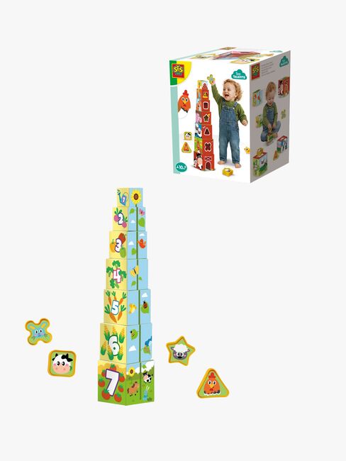 SES Creative Stapelklötze Bauernhoftiere 2-in-1