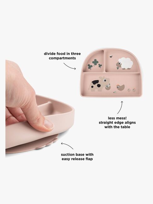 Done By Deer Tiny Farm Unterteilter Teller, Powder