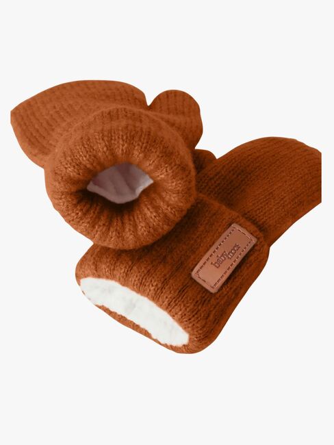 BabyMocs Gestrickte Fäustlinge, Rust