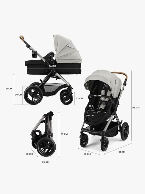 Kinderkraft MOOV 2 XL Air Kombikinderwagen, Moonlight Grey