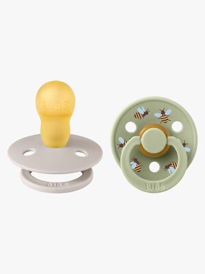 BIBS Studio Colour Bumblebee Schnuller 2er-Pack Latex Größe 3, Mushroom