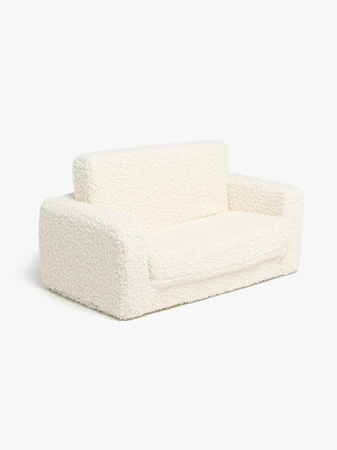 Alice & Fox Cubbie Klapp-Sofa 94x55 cm, White Teddy