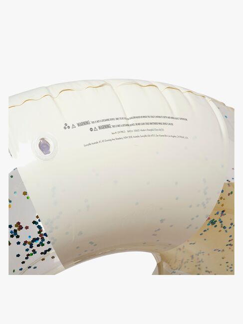 SUNNYLiFE Schwimmring, Cotton Candy Glitter Stripe