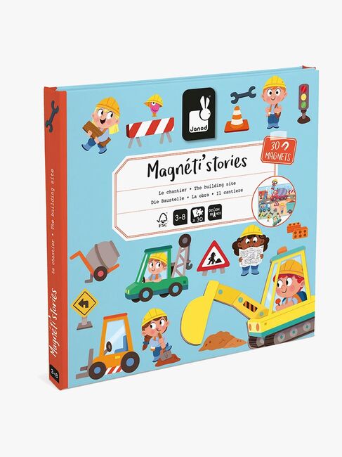 Janod Magneti'Stories Magnet-Set Baustelle 30 Teile