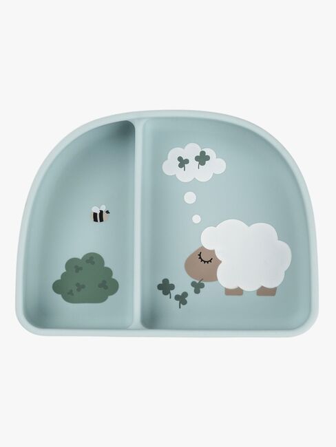 Done By Deer Tiny Farm Unterteilter Teller Stick & Stay, Blue