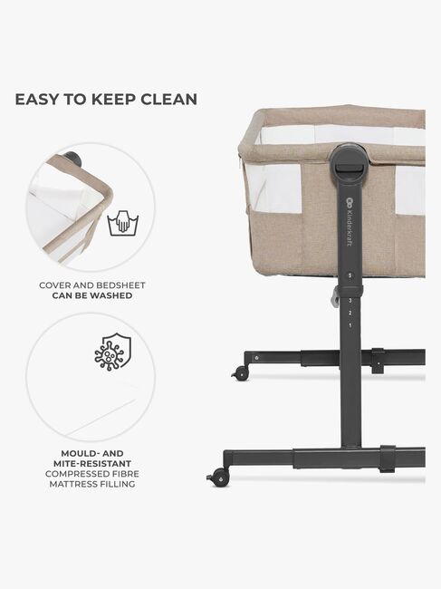 Kinderkraft Nestee Up 2 Beistellbett, Beige