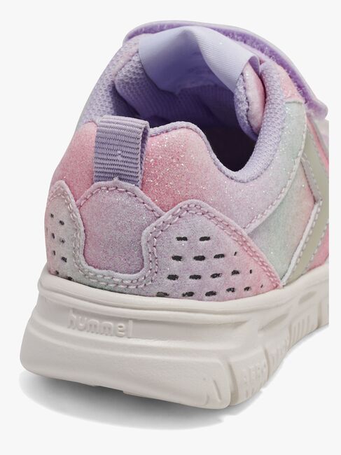 Hummel Crosslite Glitter Infant Sneaker, Multicolor Pink