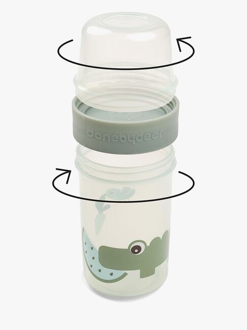 Done By Deer Croco To Go Two-Way Snackbehälter, Green